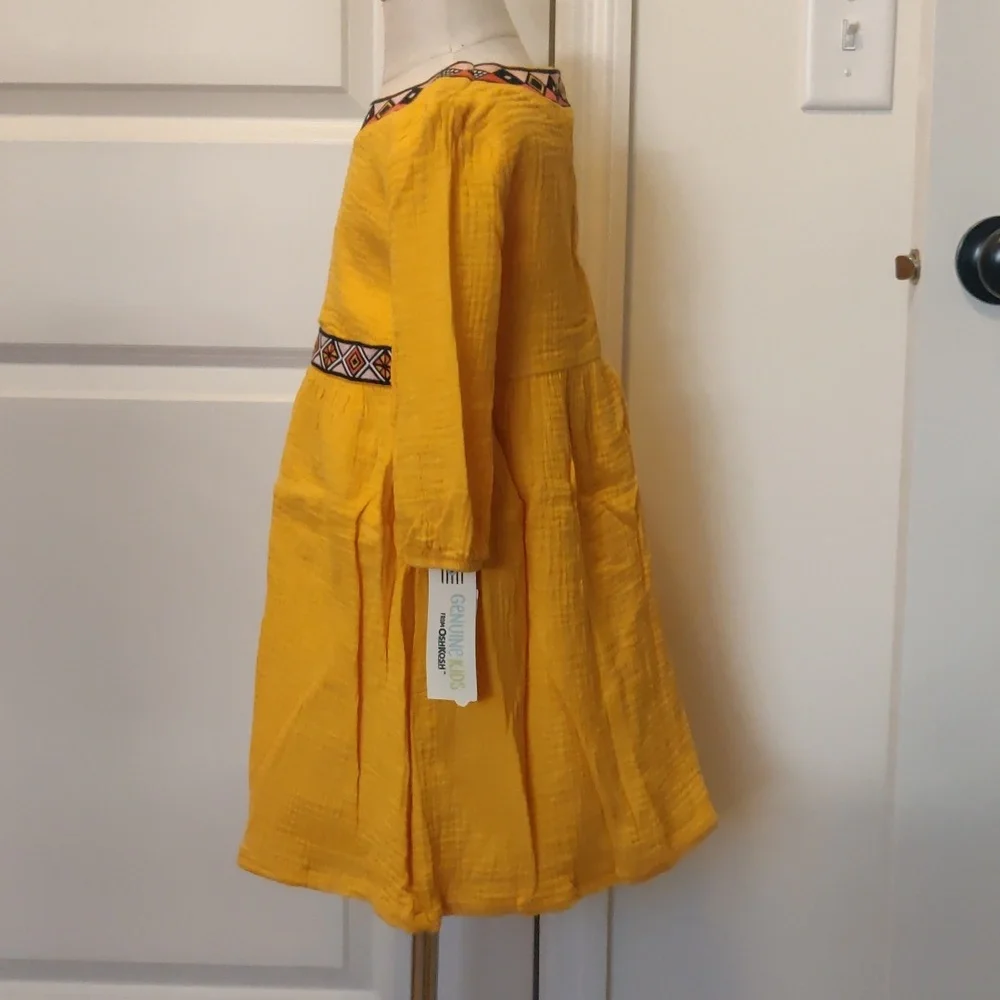 Genuine Kids from Oshkosh 5T zinnia gold/mustard Dress